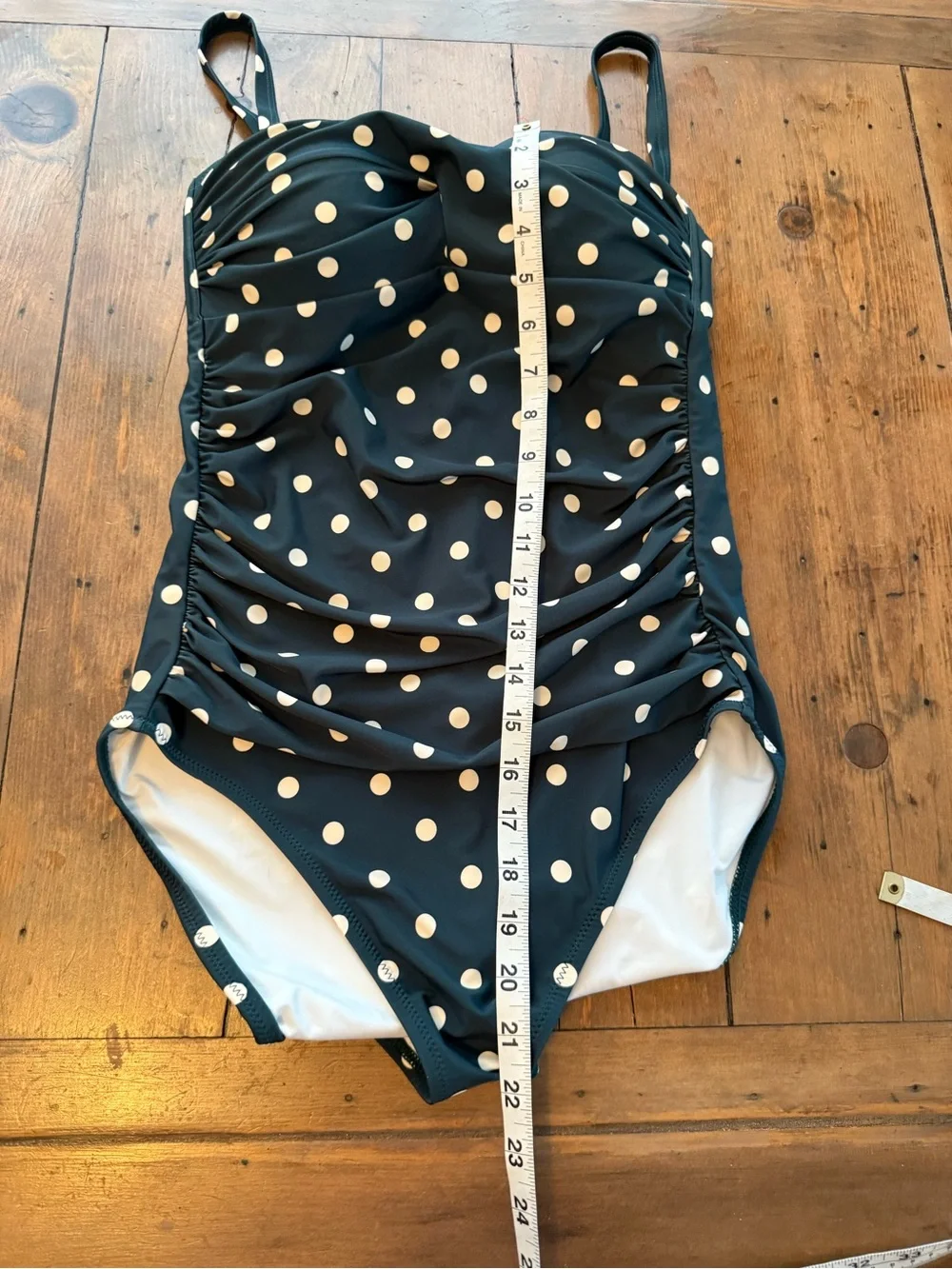 Vintage Style Olive Green Polka Dot Ruched Sweetheart One Piece Swimsuit